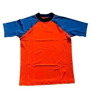 Lands' End Rash Guard Swim Shirt‎ Short Sleeve Sun Protection XL